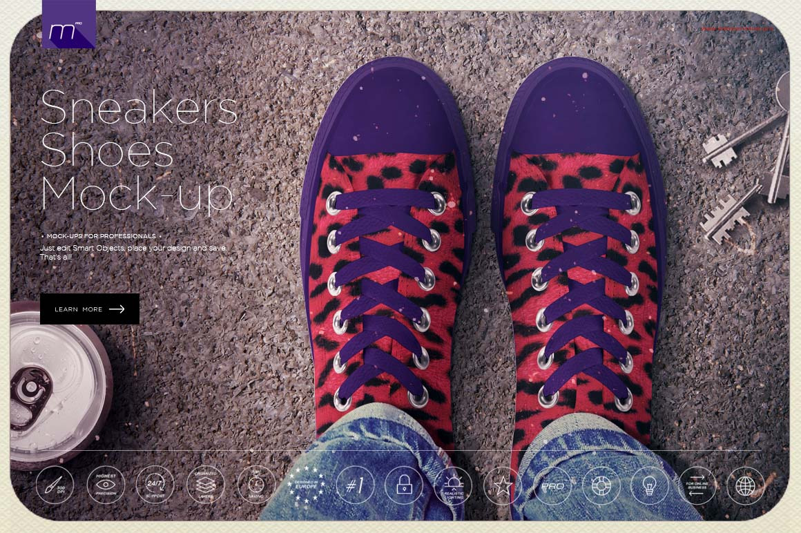 Sneakers Shoes Mock-up, a Product Mockup by Mocca Mockups Store