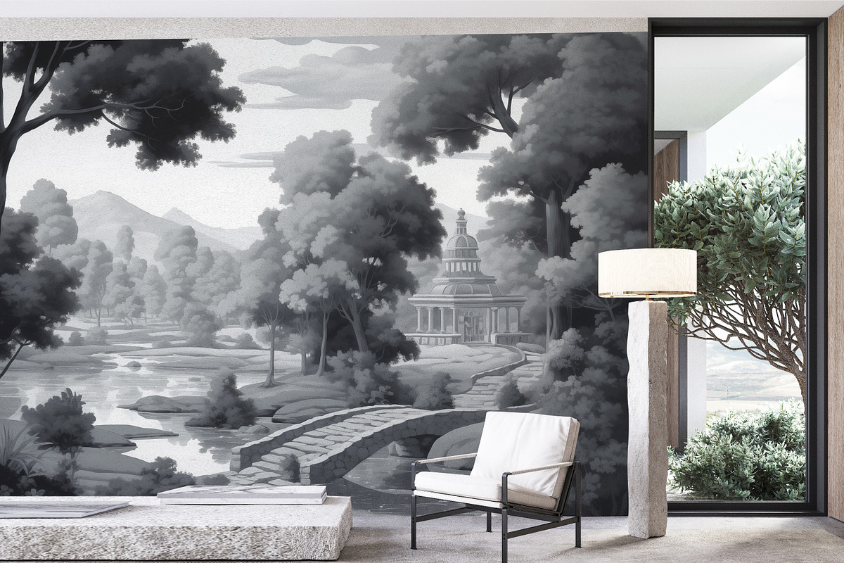 Tropical Plants Landscape Wallpaper, a Wallpaper Graphic by Muzi pear studio (Photo 12 of 12)