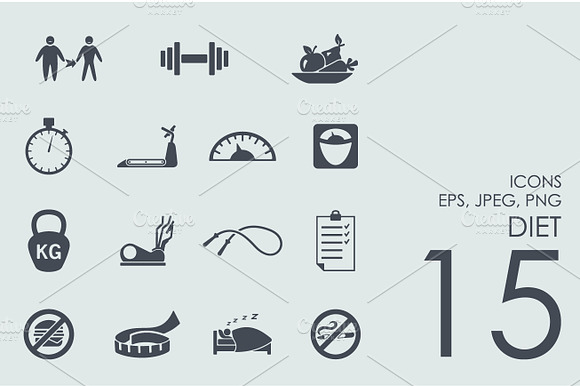 15 Diet Icons