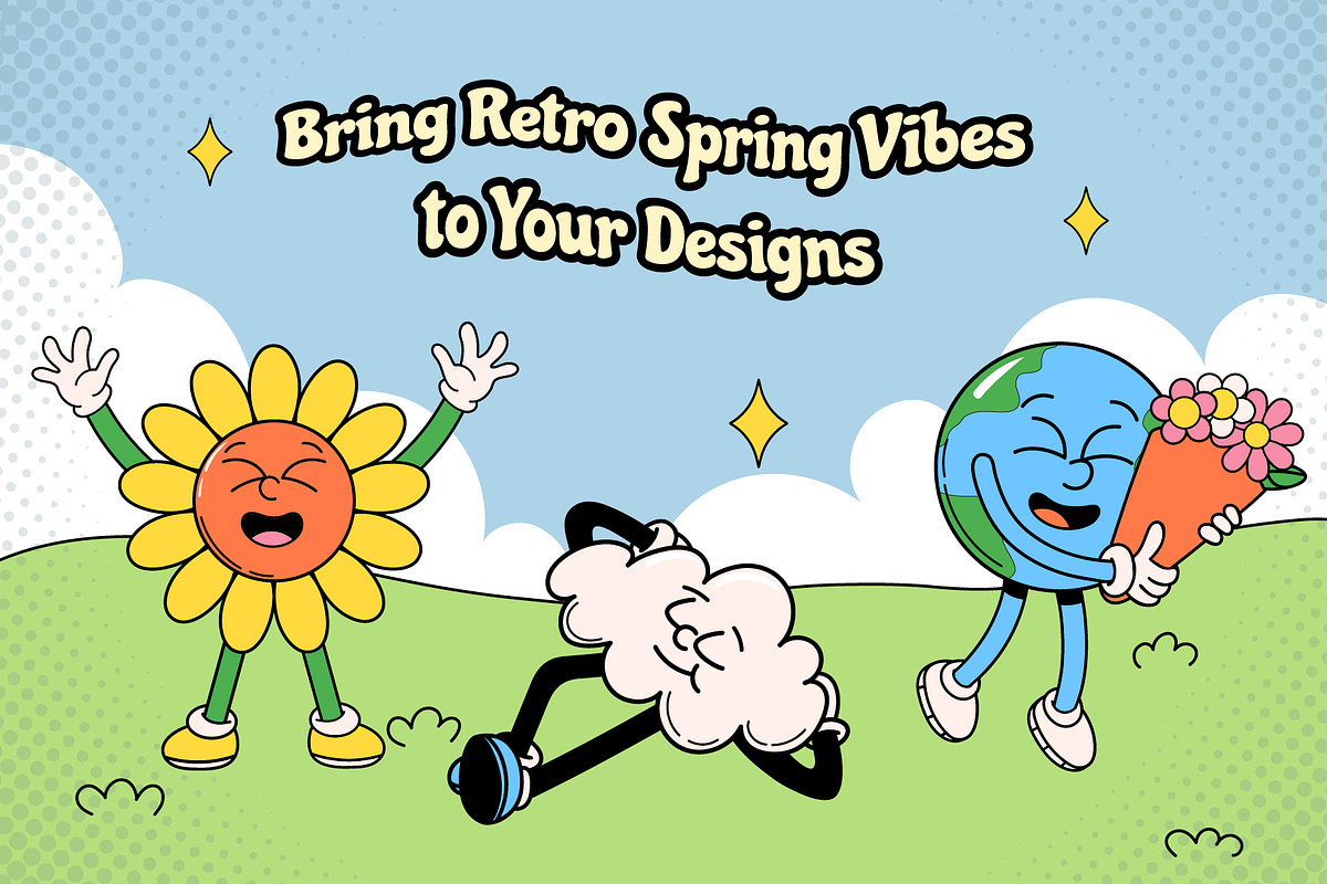 Playful Retro Spring — Character Set, an Object Graphic by Invisual Studio (Photo 10 of 10)