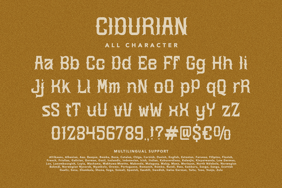 Cidurian, a Blackletter Font by HATFSTUDIO (Photo 8 of 9)