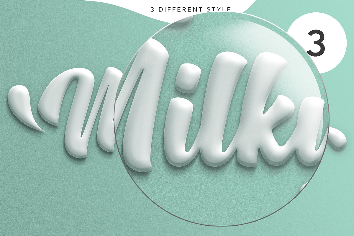 Milky Text Effect, a Layer Style Add-On by Evlogiev Studio (Photo 5 of 7)