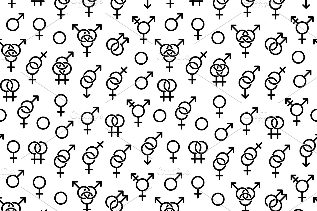 Seamless Sexuality Symbols Patterns, a Pattern Graphic by Absent A (Photo 1 of 2)