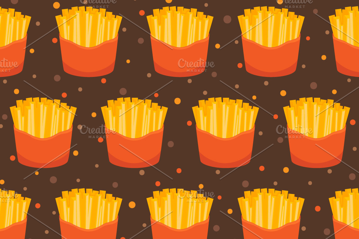 Set fastfood patterns preview 3