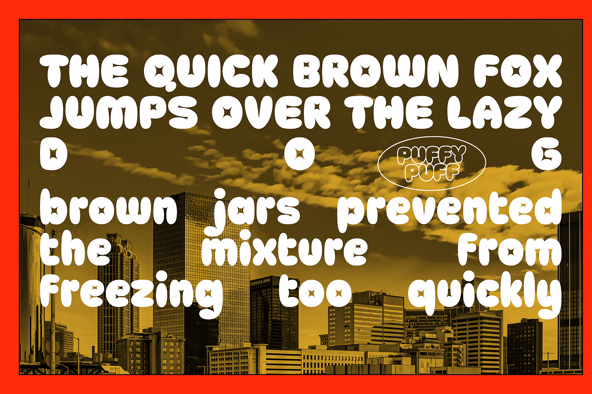 Puffypuff - Bubble Pop Display Fonts, a Font by Konstantine Studio (Photo 8 of 8)
