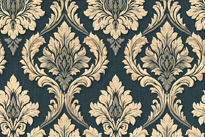 Seamless pattern ornate damask pattern with vintage floral motif, a Pattern Graphic by Studio ANNA