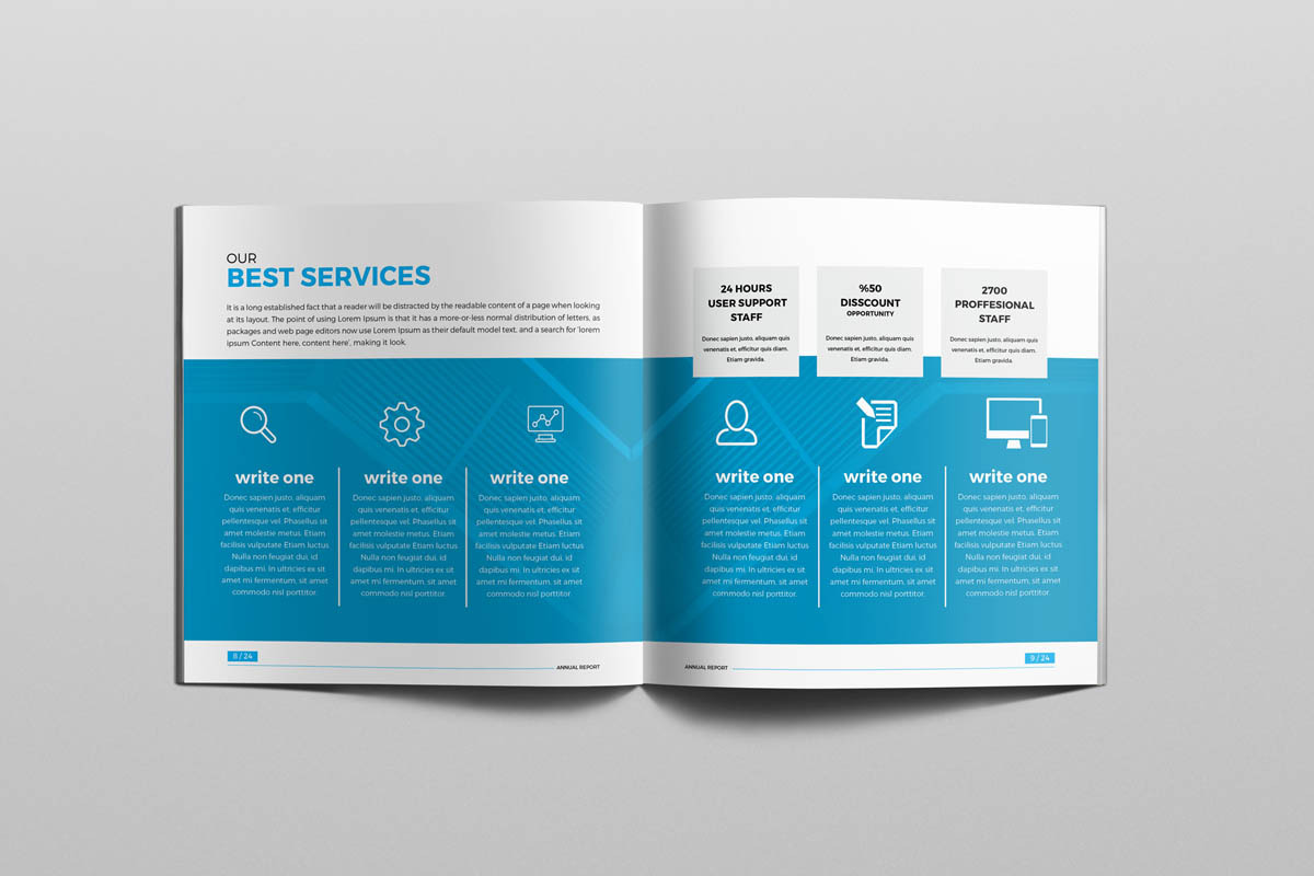 Square Annual Brochure, a Brochure Template by New Lines (Photo 8 of 13)
