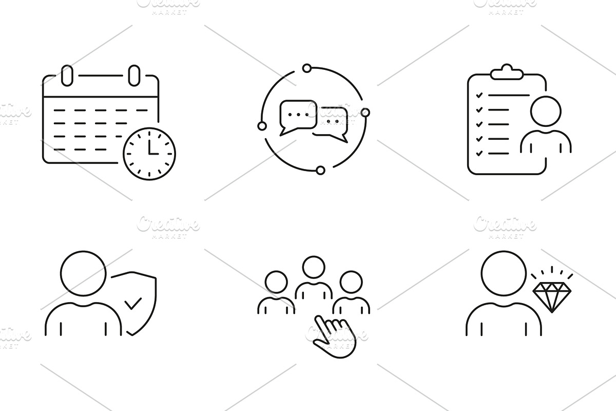 Time Management in Business Icons, a Person Illustration by Gentle Studio