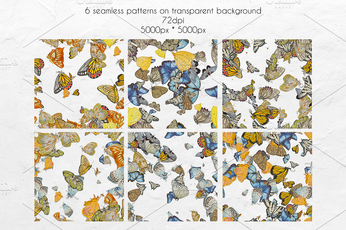 Butterfly watercolor set, a Decorative Illustration by Big Bundles Shop (Photo 4 of 5)