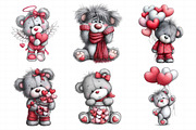 Valentine's Day Teddy Bear Clipart, an Illustration by Daily.Designs (Thumbnail 3 of 5)