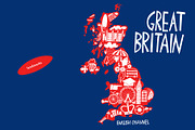 Great Britain. Hand Drawn Maps, an Illustration by Lubov Illustrations Shop (Thumbnail 3 of 10)