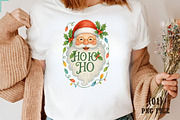 Watercolor Ho Ho Ho Santa PNG, an Illustration by DreamArtGraphic (Thumbnail 1 of 5)
