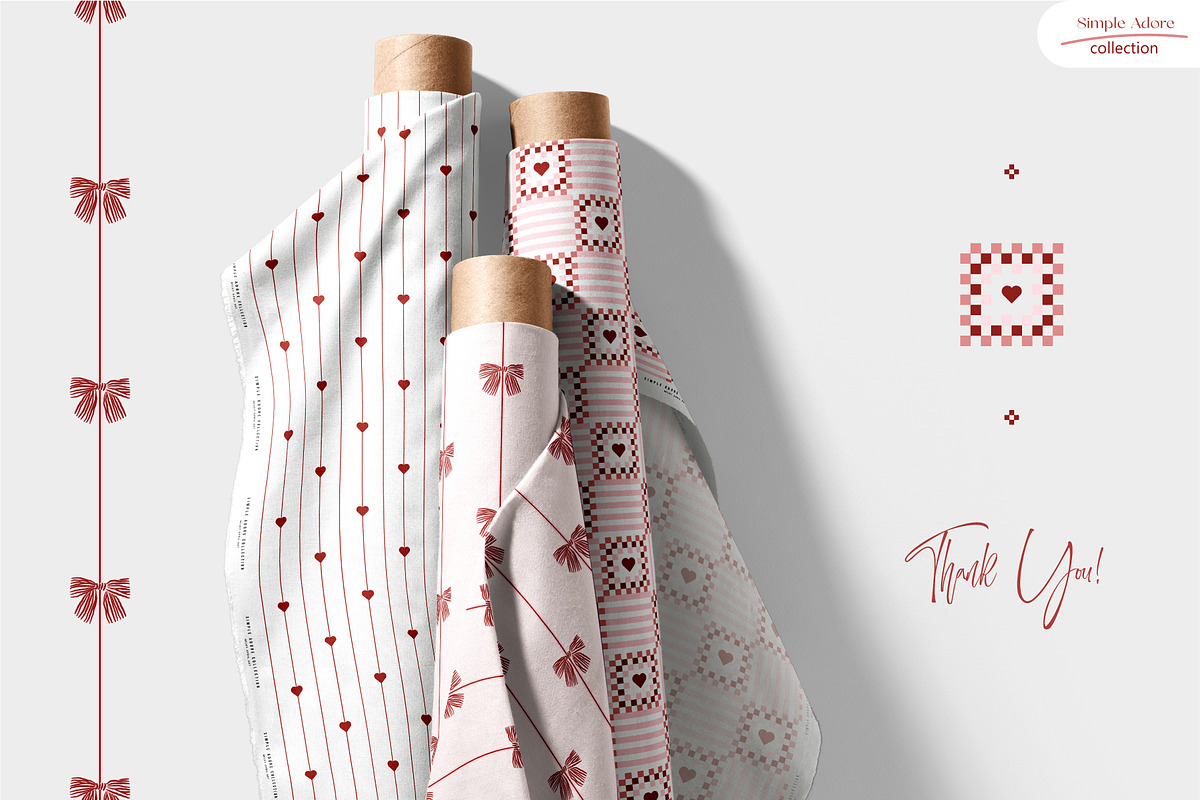Simple Adore - Seamless Patterns, a Pattern Graphic by InaCorart (Photo 9 of 9)