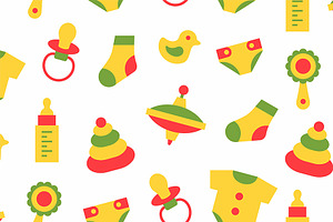 Pattern With Baby Things