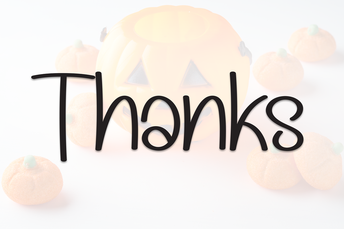 Pumpkin Halloween | Script Font, a Script Font by Scratchones (Photo 8 of 8)