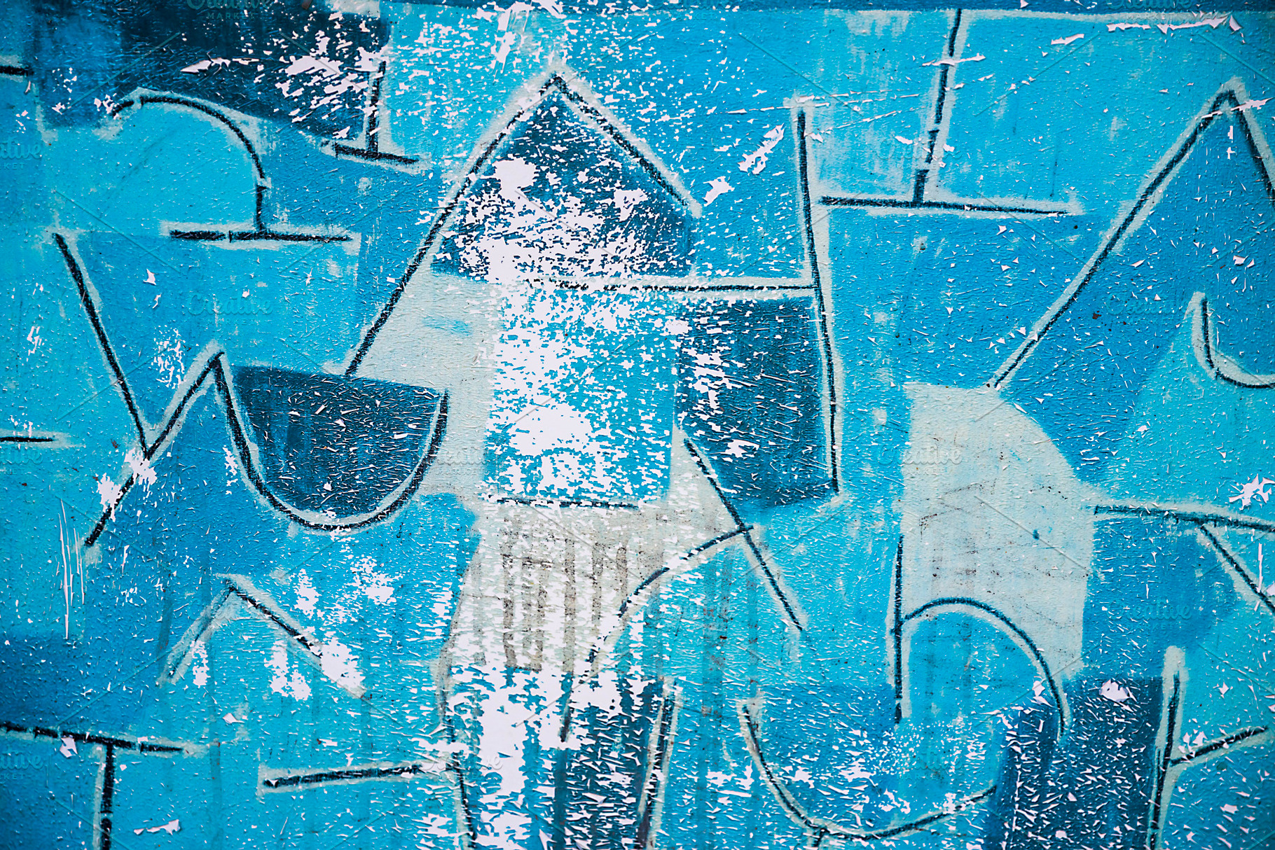 Abstract blue background of a worn w, a Wallpaper Photo by Imaginarium