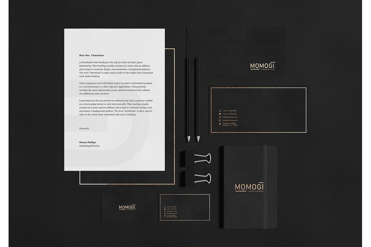 Stationery / Branding Mock-Up, a Product Mockup by Momogi (Photo 6 of 13)