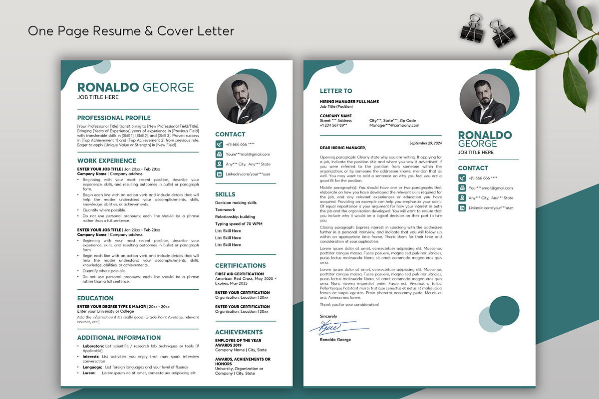 ATS Resume CV Word & Google Docs 52, a Resume Template by MrCam Template Resume|CV (Photo 2 of 8)