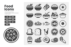 Delicious Food Icons, a Solid Icon by erifqizeicon