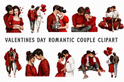 Valentines Day Romantic Couple clipa, an Illustration by Libby Wishes (Thumbnail 4 of 6)