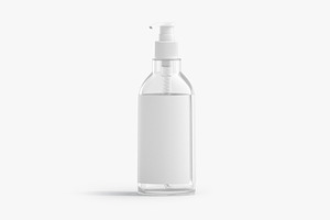 Glass Pump Bottle 3D Model