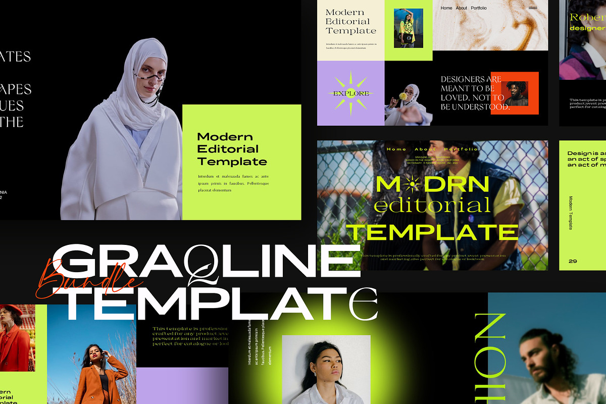 Graqline Bundle Presentation Pack, a Presentation Template by Rocket Template (Photo 4 of 15)