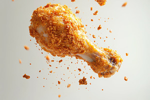 Chicken drumstick, food explosion, u, a Food & Drink Photo by Pixeness Studio