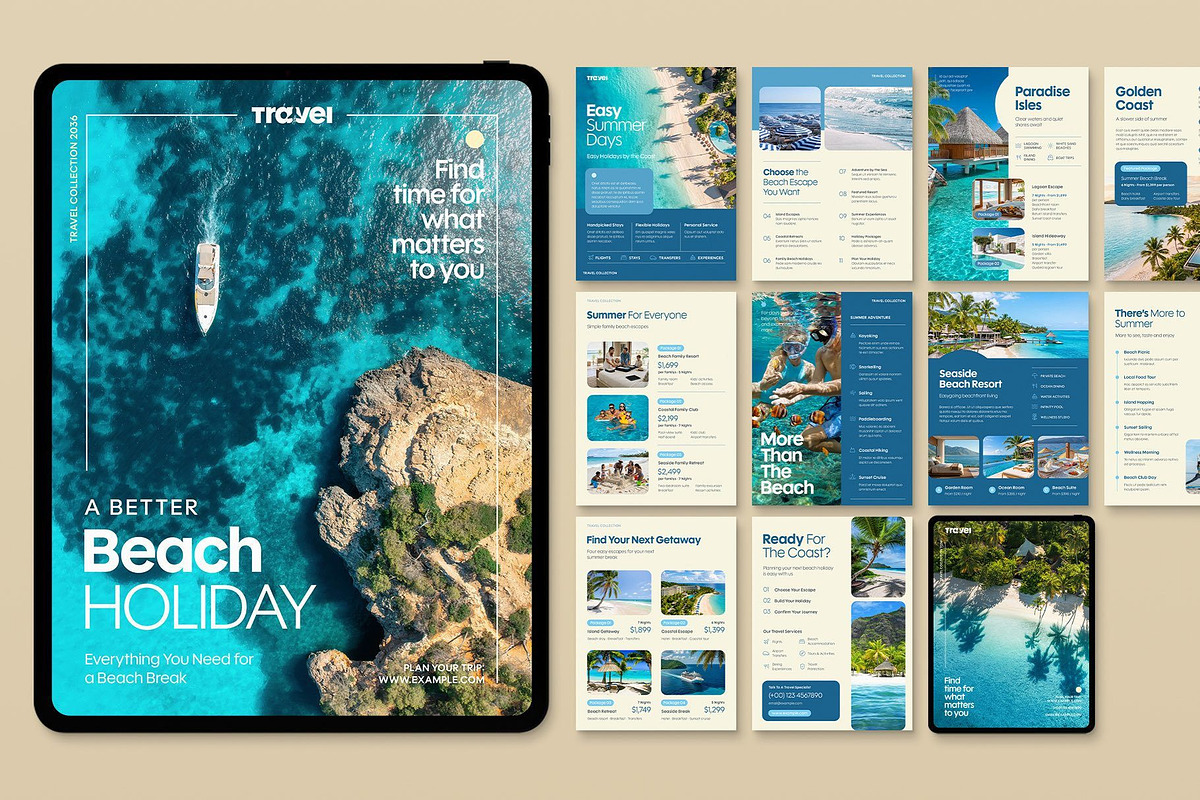Digital Travel Agency Brochure, a Brochure Template by BrandPacks (Photo 1 of 5)