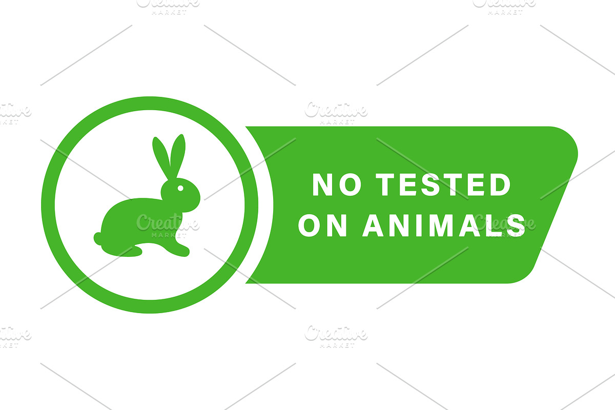 Not Animal Testing Symbol, an Animal Illustration by Vector Creator