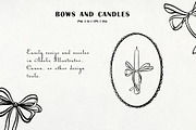 Bows, Candles and Frames. Vector set, an Object Graphic by VerAna (Thumbnail 10 of 12)