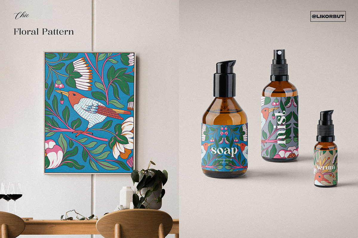 Garden Botanical Pattern and Motifs, a Pattern Graphic by likorbut (Photo 5 of 12)