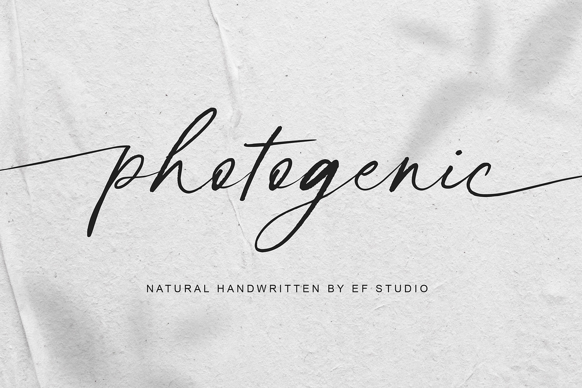 photogenic | Natural Handwritten, a Handwritten Font by Ef Studio (Photo 1 of 11)