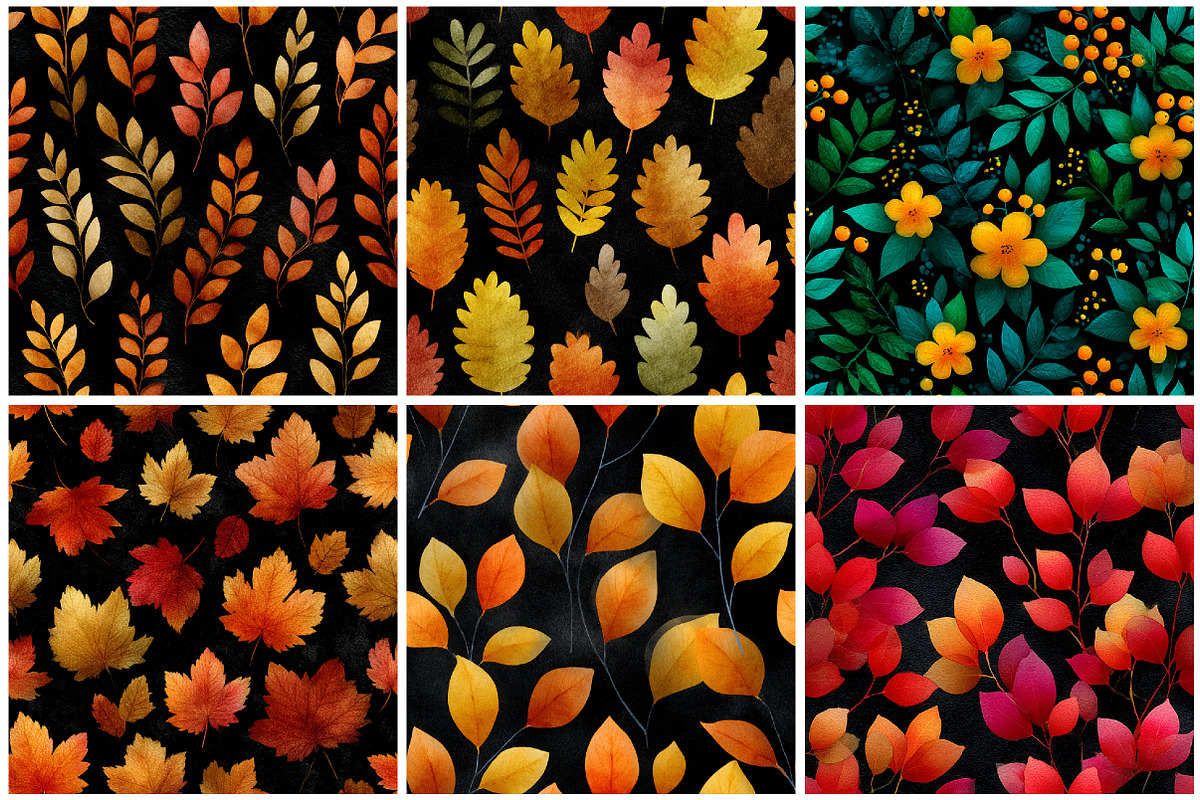 Aesthetic Leaves Seamless Pattern, a Texture Graphic by CitraGraphics (Photo 5 of 6)