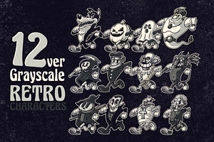 Halloween 12 Retro Characters