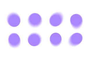 Y2K aura blur circle shapes with, an Illustration by YuliiaOsadcha
