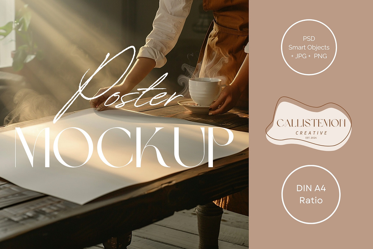 Large Poster Art Print Mockup AR-WH, a Books & Magazine Mockup by Callistemon Creative (Photo 1 of 6)
