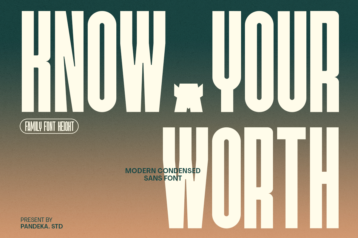 Gendar - Condensed Font Family, a Sans Serif Font by Pandeka Studio (Photo 8 of 12)