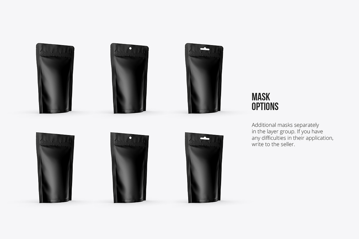 Stand Up Pouch Mockup Half Side view, a Cups & Container Mockup by easymock (Photo 2 of 12)