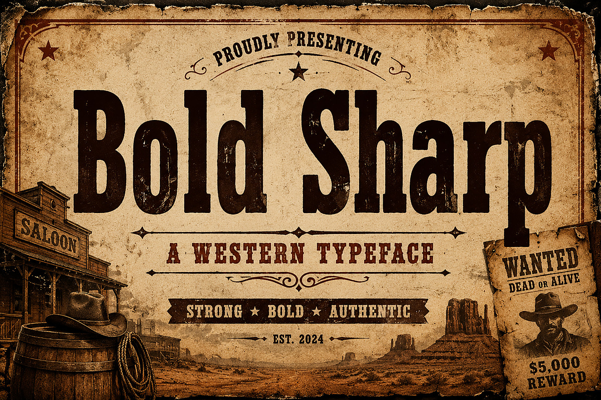 Bold Sharp, a Slab Serif Font by Wow Magic (Photo 8 of 9)