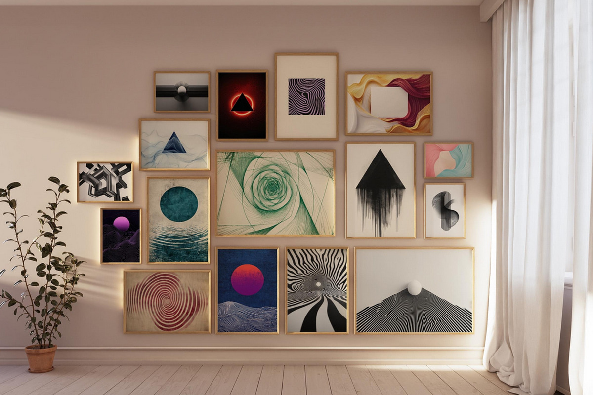 Modern Mid Century Wall Art Set, a Decorative Illustration by PrintablesByFranklyn (Photo 2 of 10)