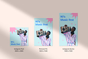 90's - Music Social Media Pack, a Social Media Template by Neetlabs Studio (Thumbnail 2 of 5)