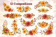 Fall Flowers: Autumn Watercolor Set, a Seasonal Illustration by Nadya Saen Art (Thumbnail 4 of 16)