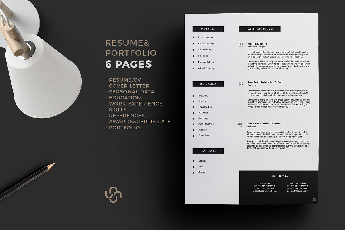 Gamma Resume Template, a Resume Template by Nina Shaw (Photo 3 of 7)