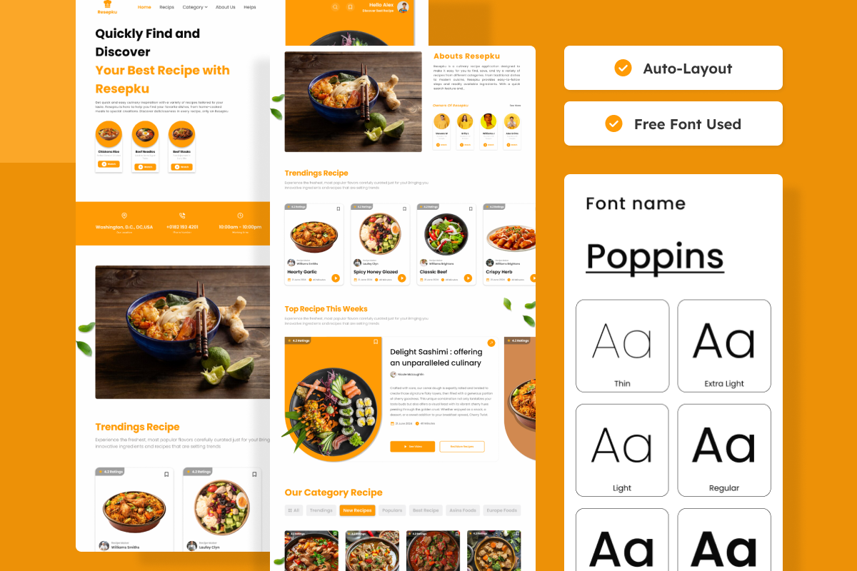 Resepku - Foods Recipe Landing Page, a Landing Page Template by productype1 (Photo 3 of 5)