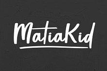 MatiaKid Handwriting Brush Font