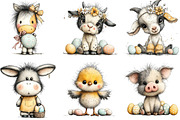 Whimsical Easter Farm Animal Clipart, an Illustration by Sublimation Artist (Thumbnail 6 of 7)
