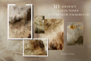 Abstract Earth Tones Watercolor