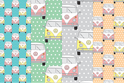 Kombi van seamless patterns, a Pattern Graphic by Kiwi Fruit Punch (Thumbnail 3 of 3)