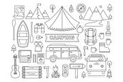 Camping illustrations and elements, an Illustration by Dasha Efremova (Thumbnail 8 of 10)