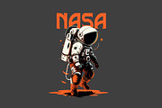 Astronaut t-shirt bundle. 20 vector, a Technology Illustration by Fractal fonts & graphics (Thumbnail 6 of 21)
